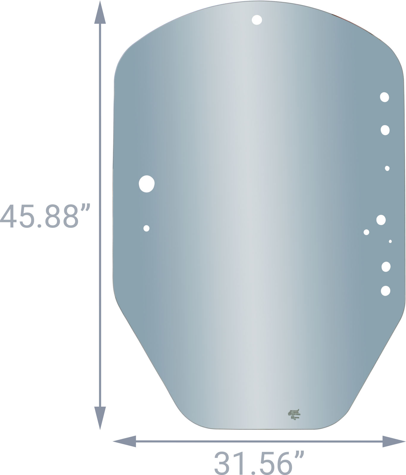 Standard Duty Windshield Glass T312628 fits John Deere 326D 326E