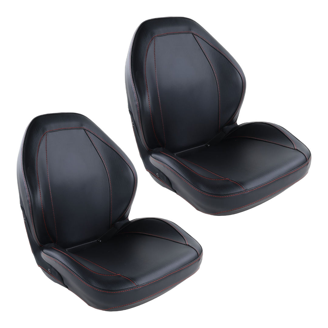 2 Black Bucket Seats Fits Yamaha Rhino 450 660 & 700 UTVs | 53066